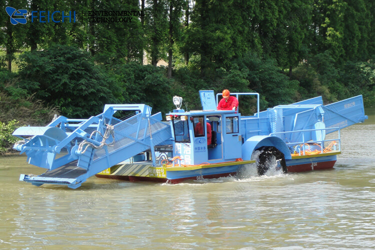 全自动水面清洁船 FCGC7-4C 河道湖泊水草、水浮莲、垃圾清理设备